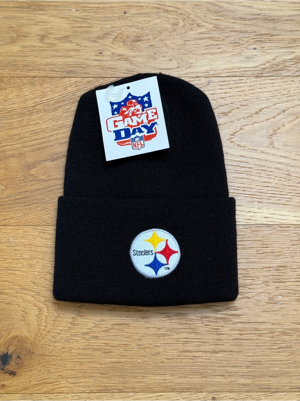Vintage Pittsburgh Steelers NFL Gameday Football Winter Knit Beanie Sports Hat